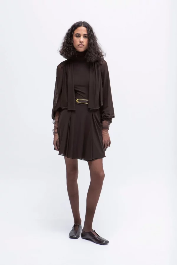 Vestido Tul brown