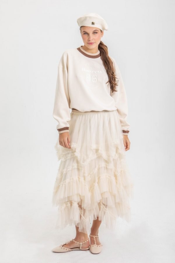 Falda tul beige - Imagen 3
