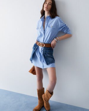 Vestido camisero doble