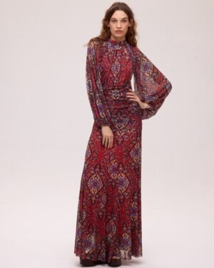 Vestido Mistral burgundi (dos piezas)