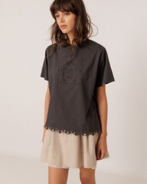 Camiseta perforada gris